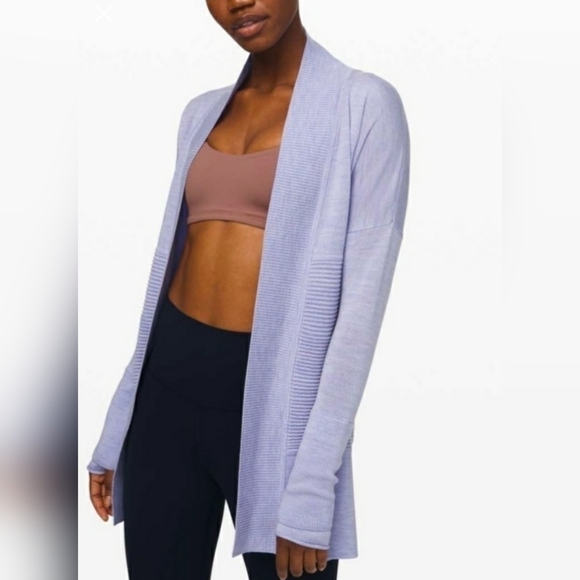 Lululemon athletica sweaters lululemon sit in lotus wrap il 100% merino wool. - Picture 3 of 15